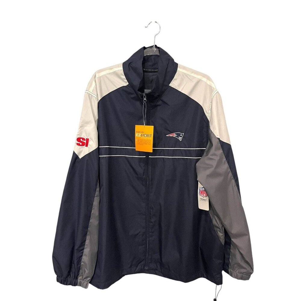 New England Patriots Jacket Mens XLarge NFL Sport Illustrated SI Windbreaker Zip